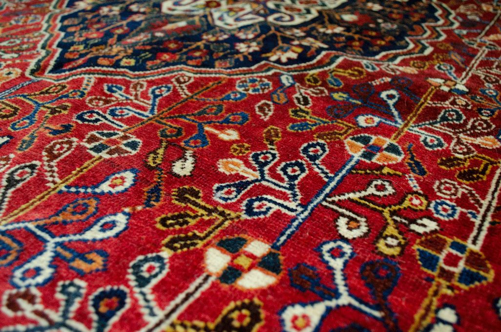 Antique Qashqai Rug 237x147cm photo furniture