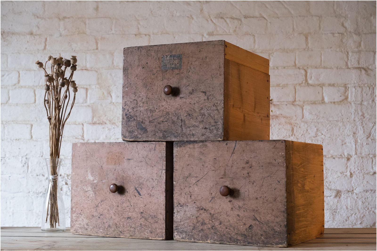 Decorative Storage Three 19th Century French Drawers (865)