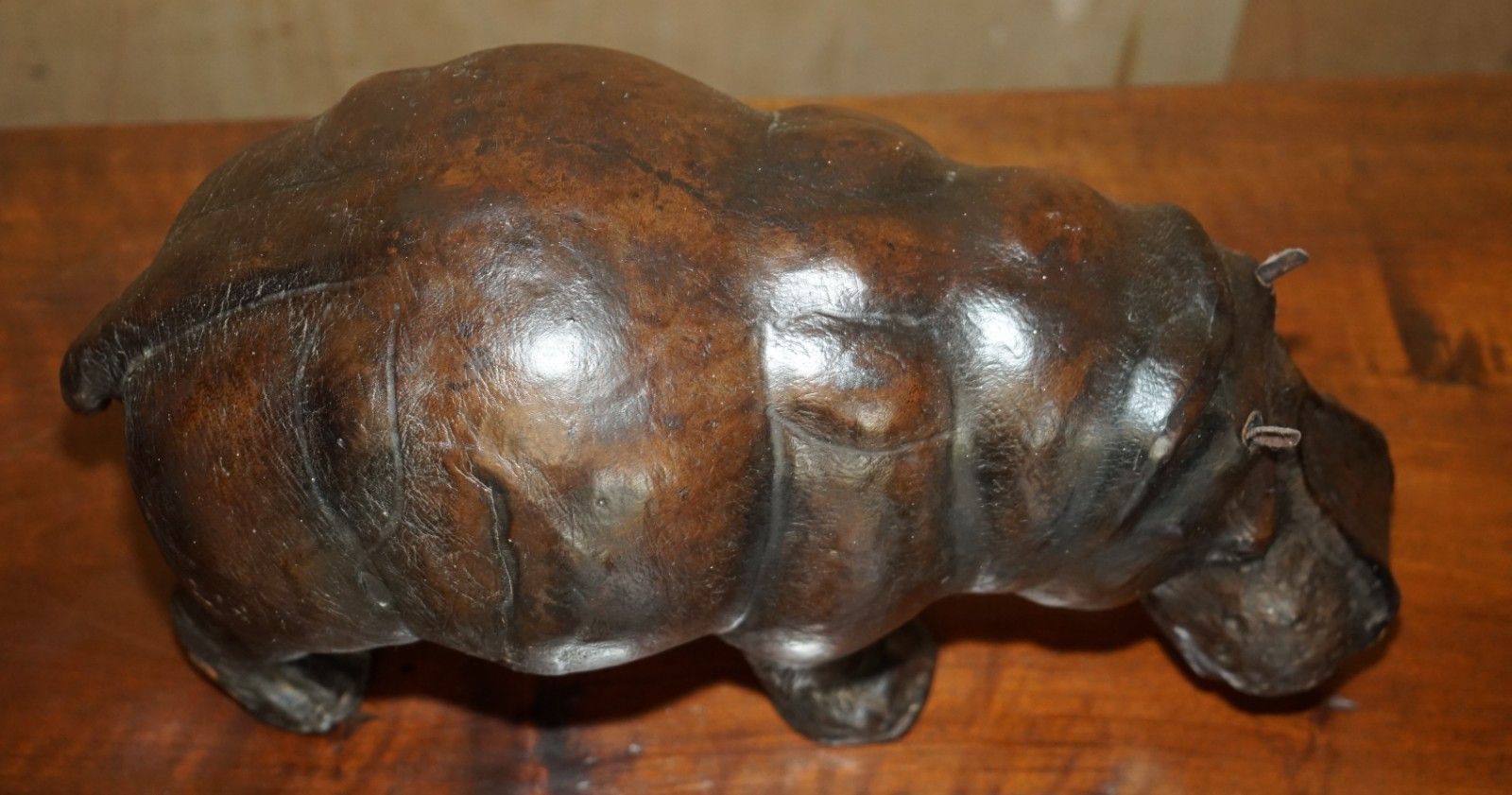 Pair Of Liberty's Omersa Mother & Calf Leather Hippopotamus Footstool Hippo's photo 2350.0