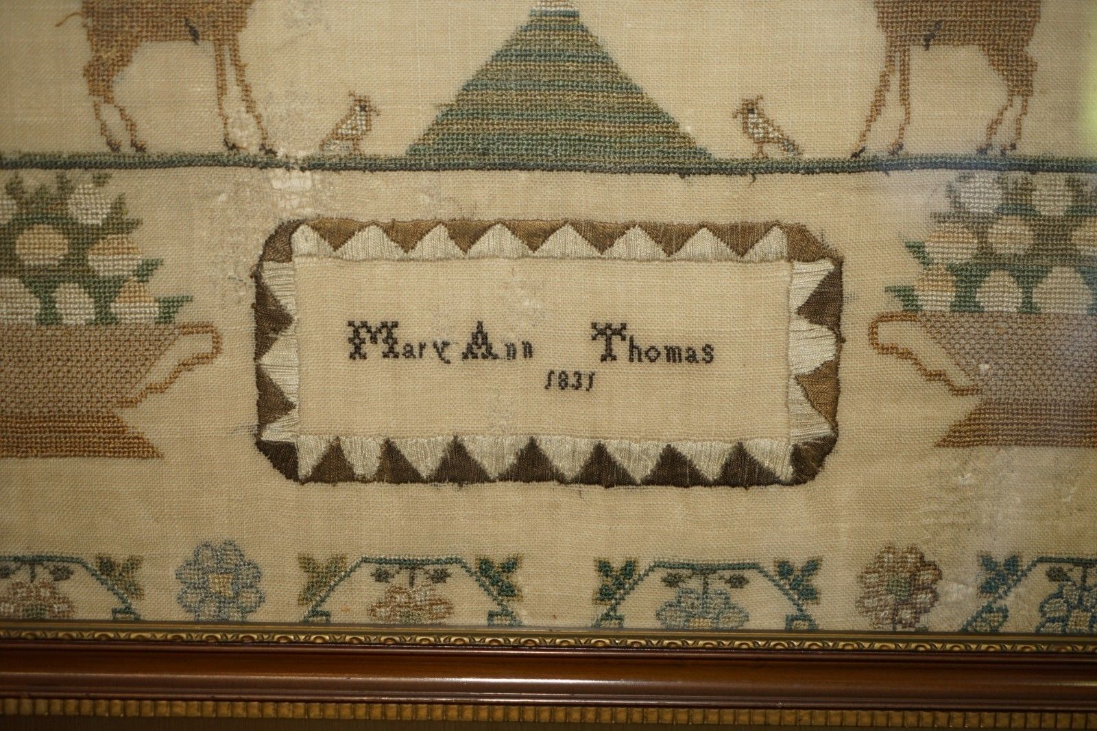 Antique 1831 Original William IV Needlework Sampler Depicting A Verse On Youth photo Textiles