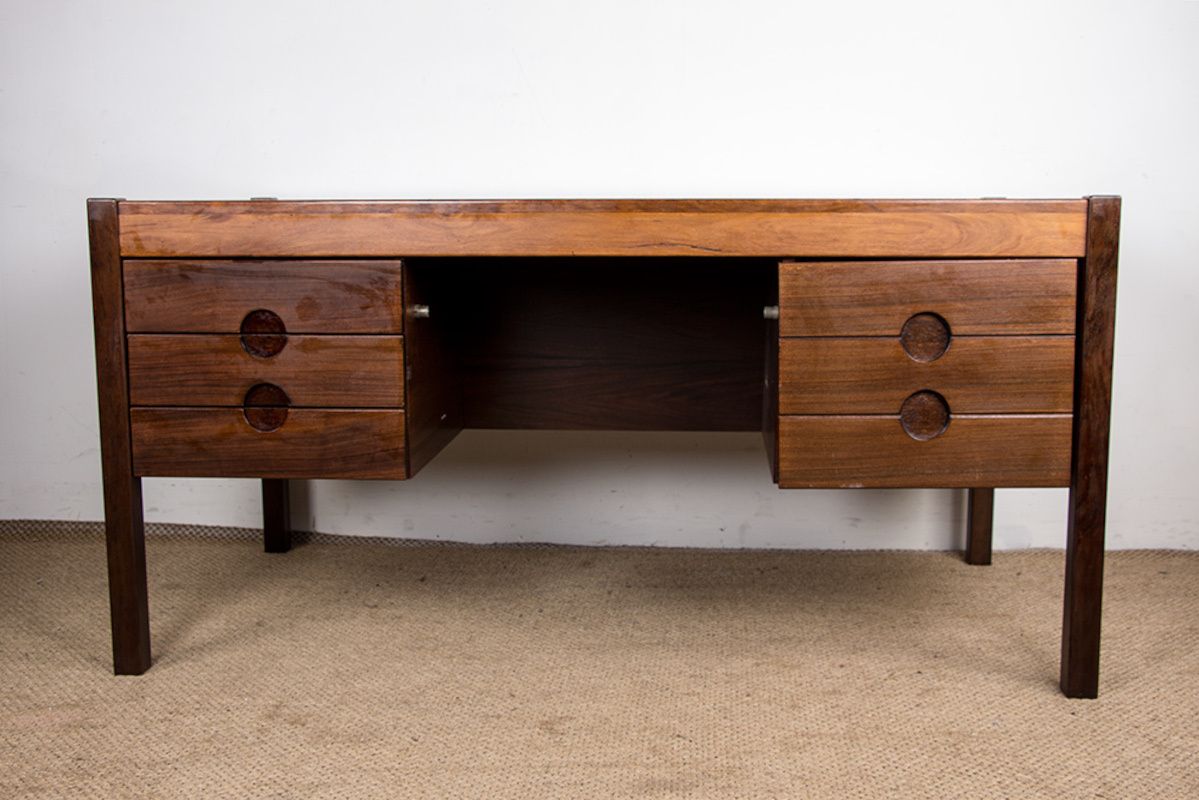 Large Danish Rosewood Executive Desk By Christian Linneberg 1960. photo furniture
