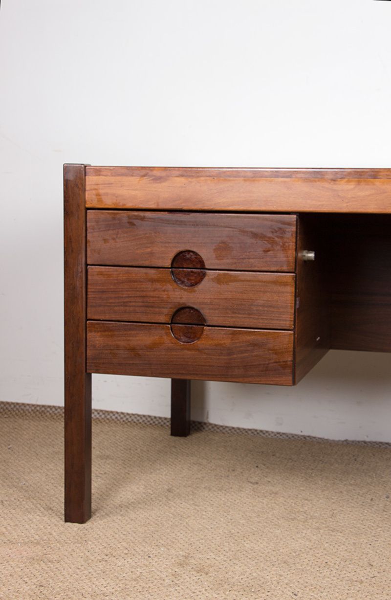 Mobilier Grand bureau de direction danois en palissandre par Christian Linneberg, 1960. photo