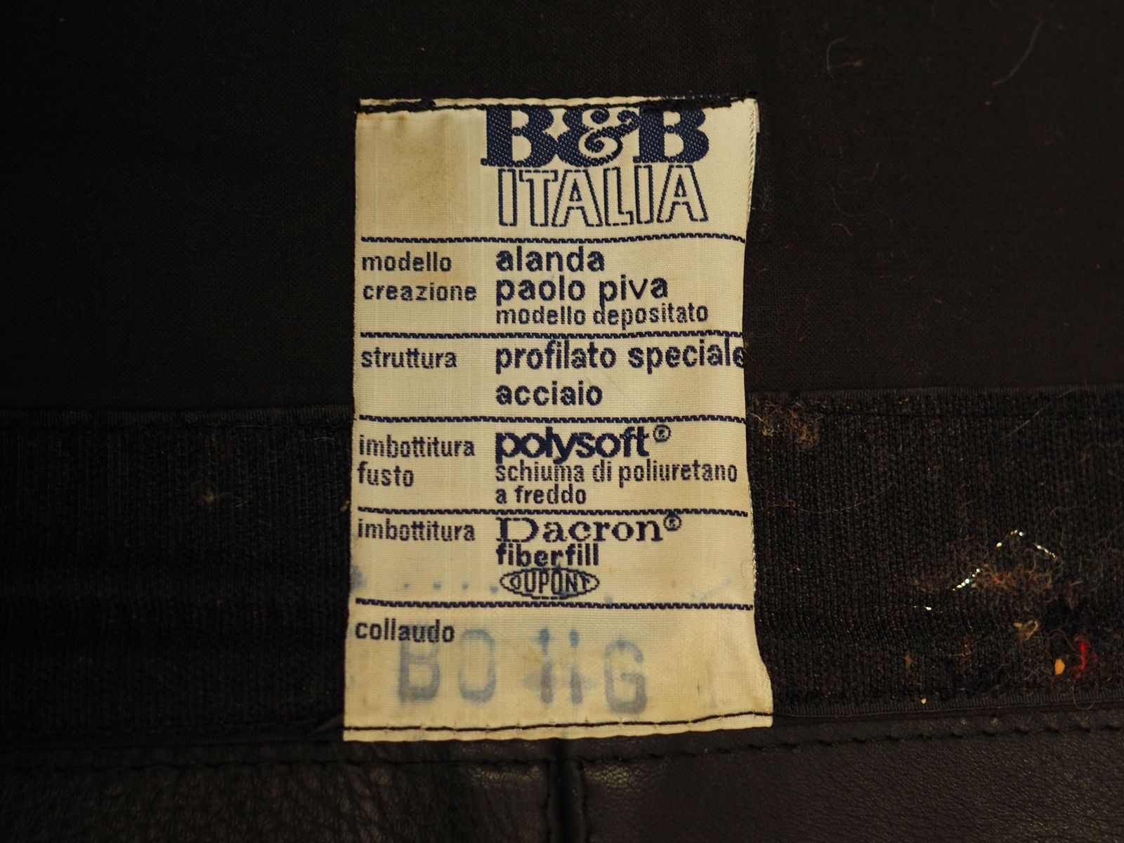 photo vintage Leather Sofa Alanda, Italian Design, 1980s, Manufacturer: B&B Italia, Designer: Paolo Piva