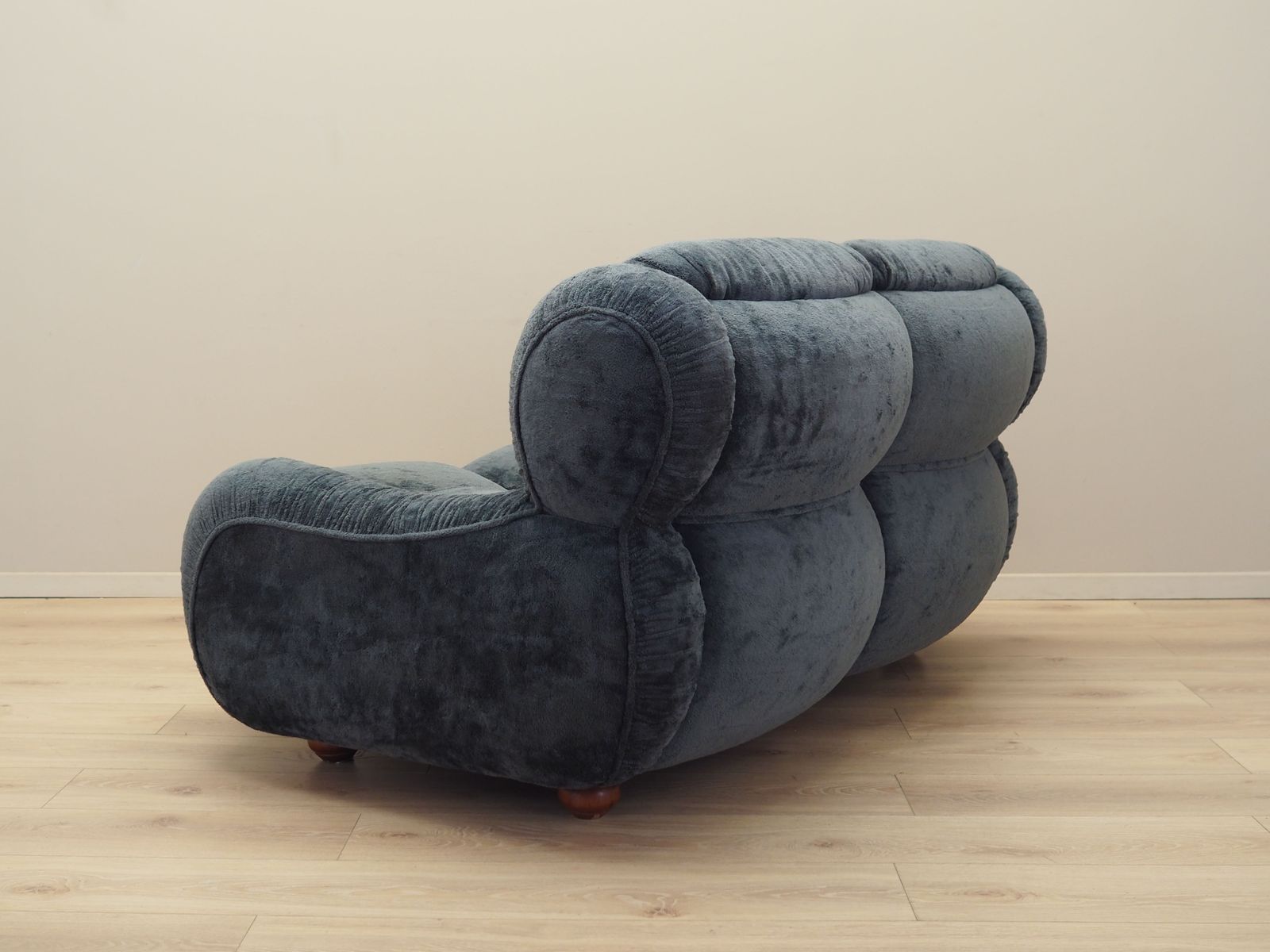 Navy Blue Velour Sofa, Italian Design, 1970s, Production: Italy photo 1759.0