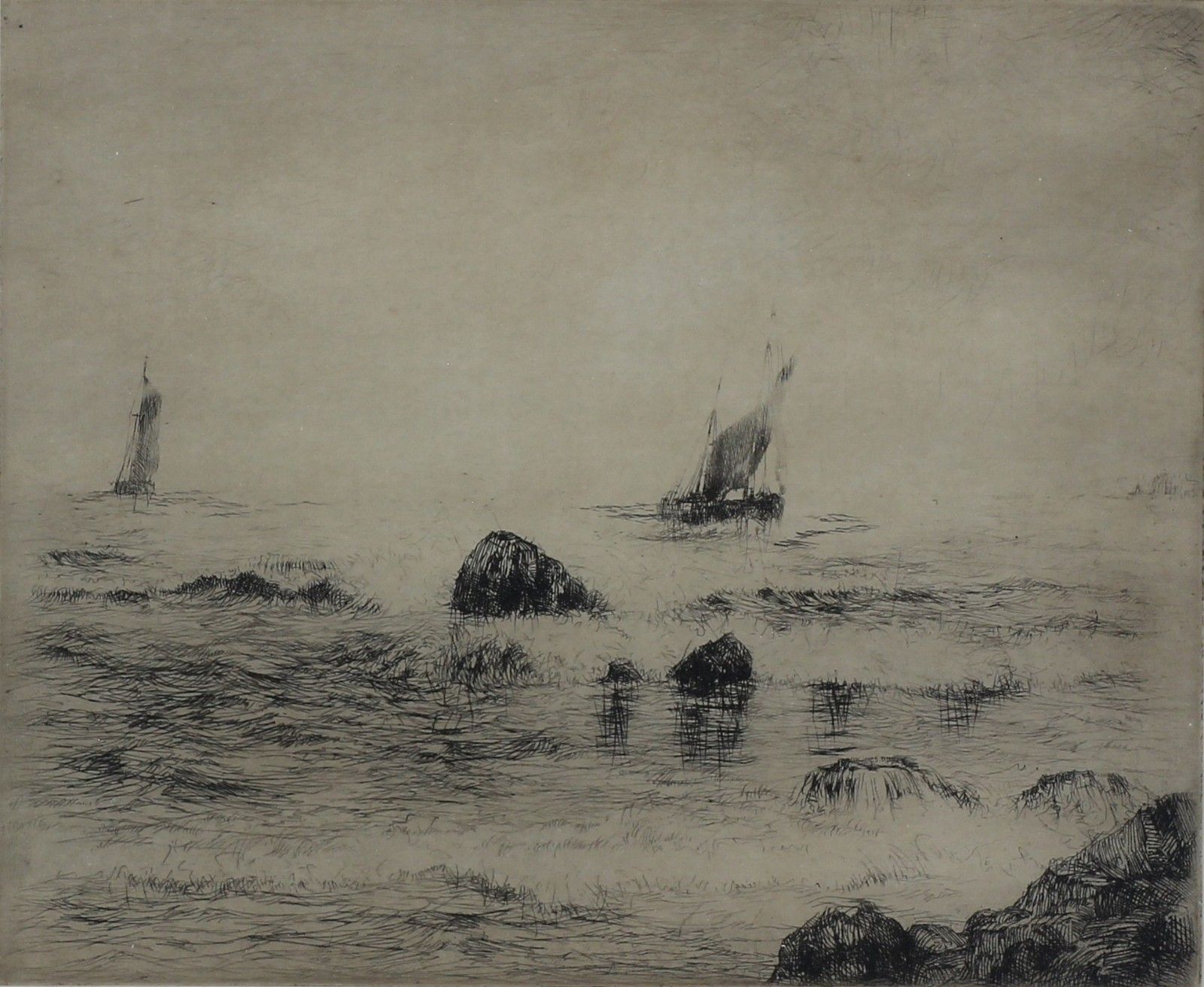 Etching By Ernest Sydney Mckenzie Litten. Titled "Coming Home" photo furniture