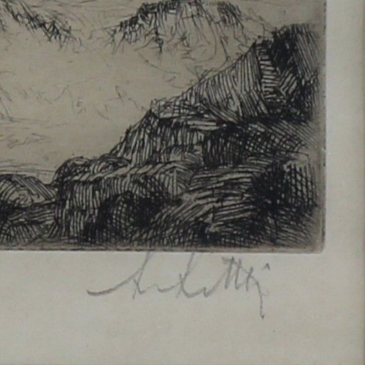 Etching By Ernest Sydney Mckenzie Litten. Titled "Coming Home" photo Art