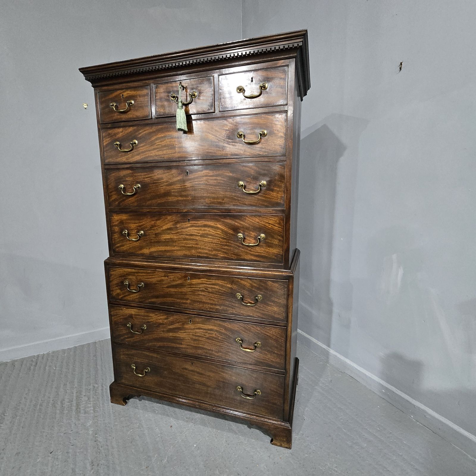 Super Georgian Mahogany Chest On Chest Of Drawers photo Furniture