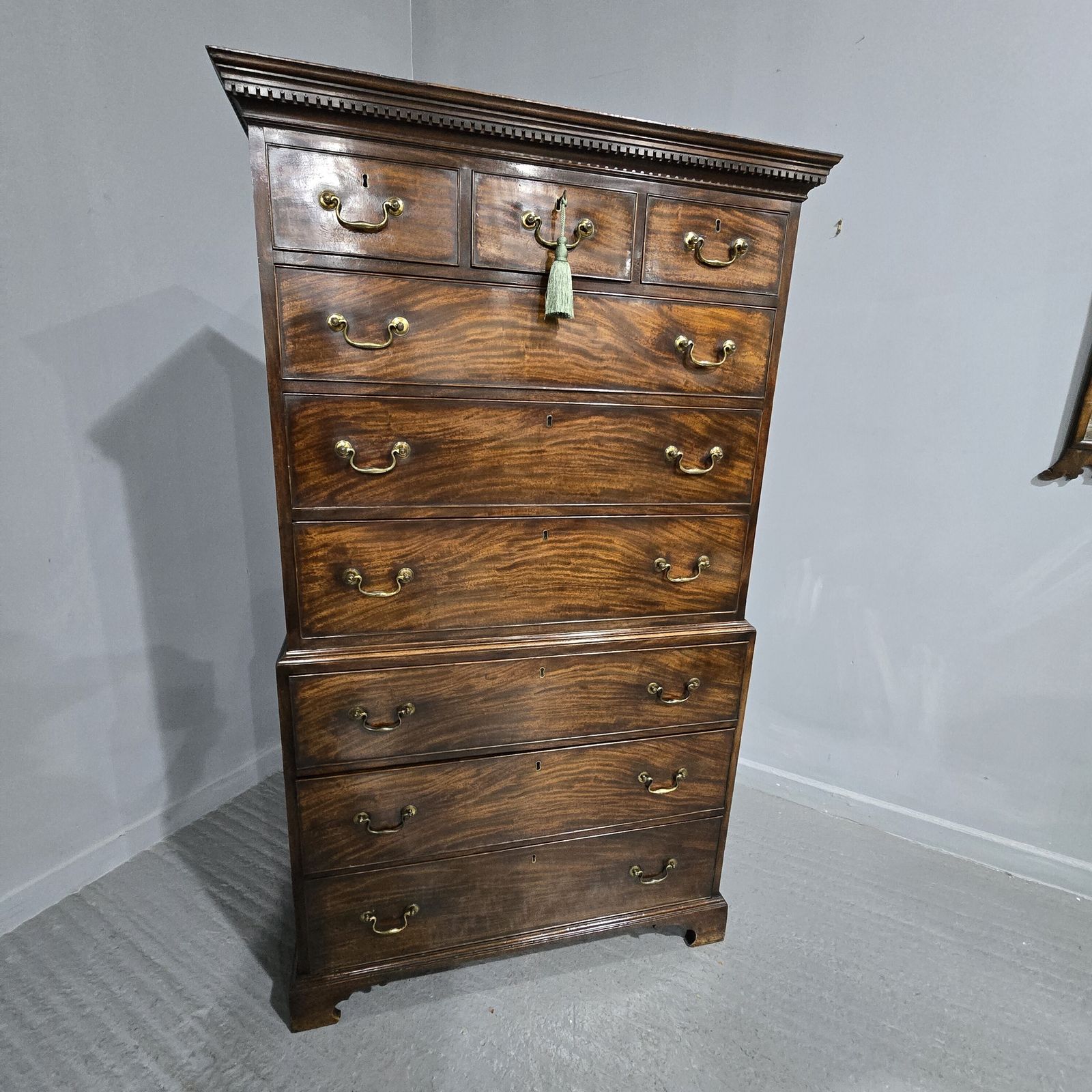 Super Georgian Mahogany Chest On Chest Of Drawers photo 1295.0