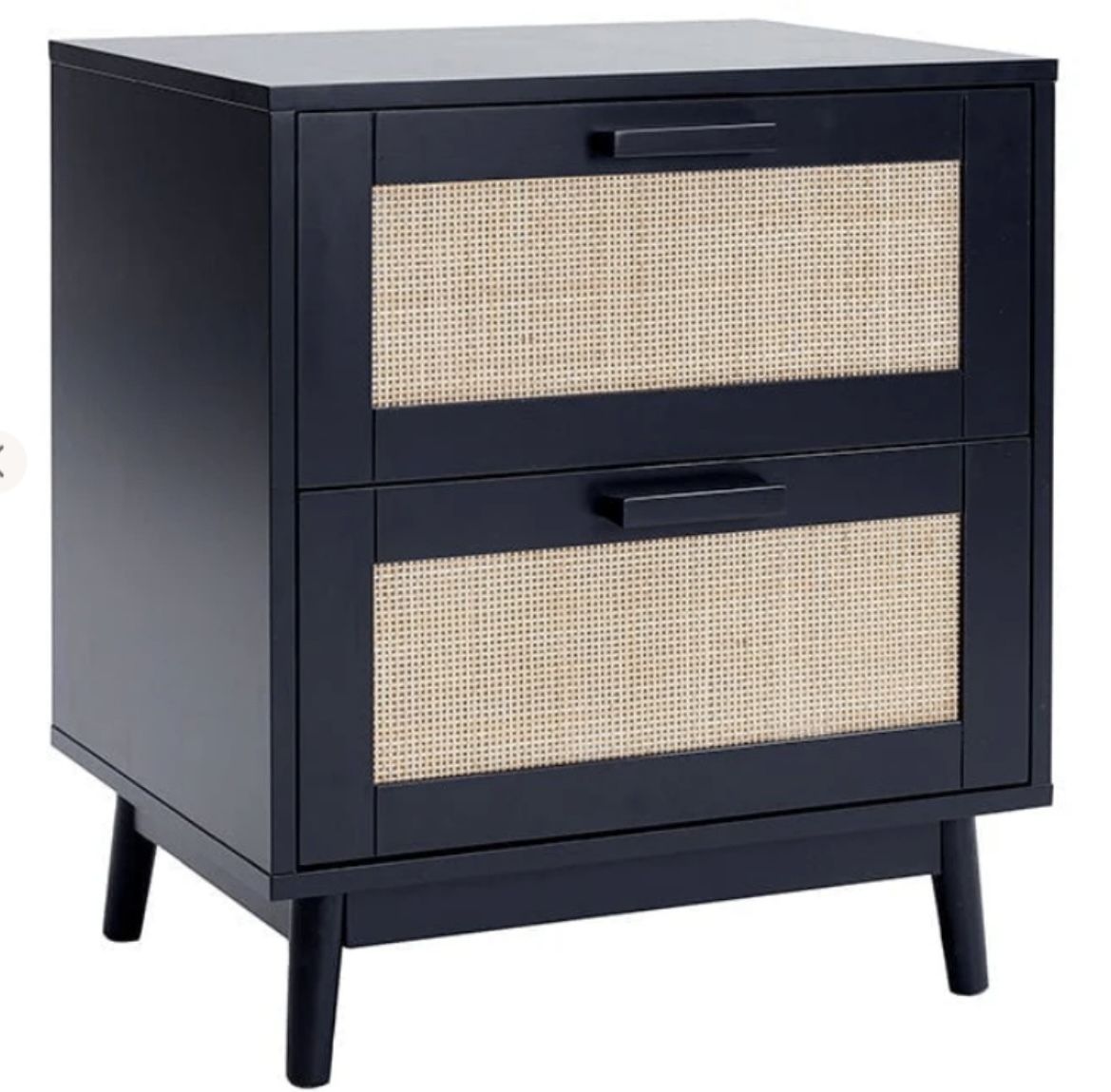 2 X Dusk Isla Black Rattan Bedside Tables / Drawers   Brand New   One In Box One Assembled Rrp £198 photo furniture