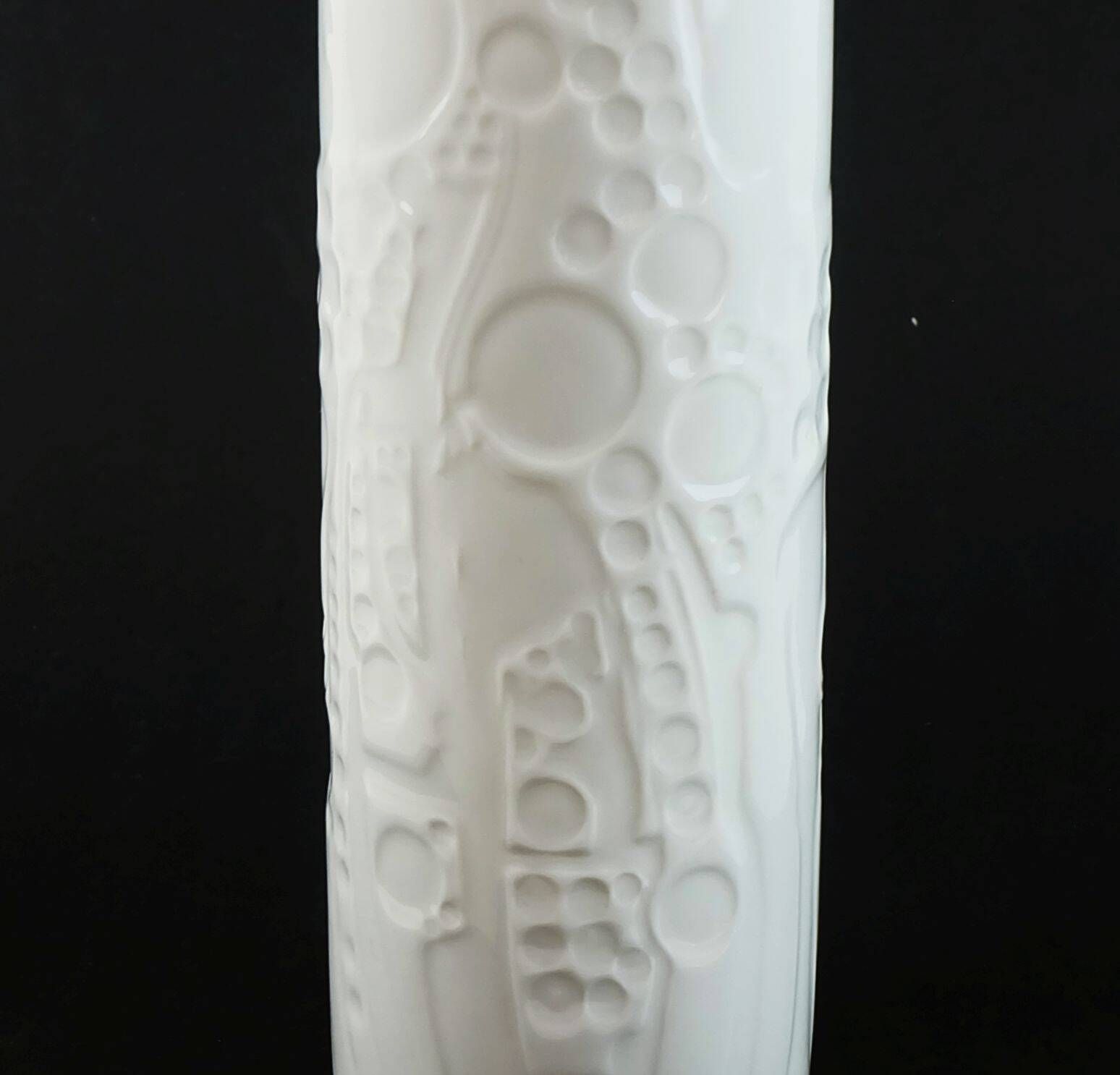 Home Decor Large Vase By Gerold Porzellan Op Art Abstract Relief Decor 1960s/1970 photo