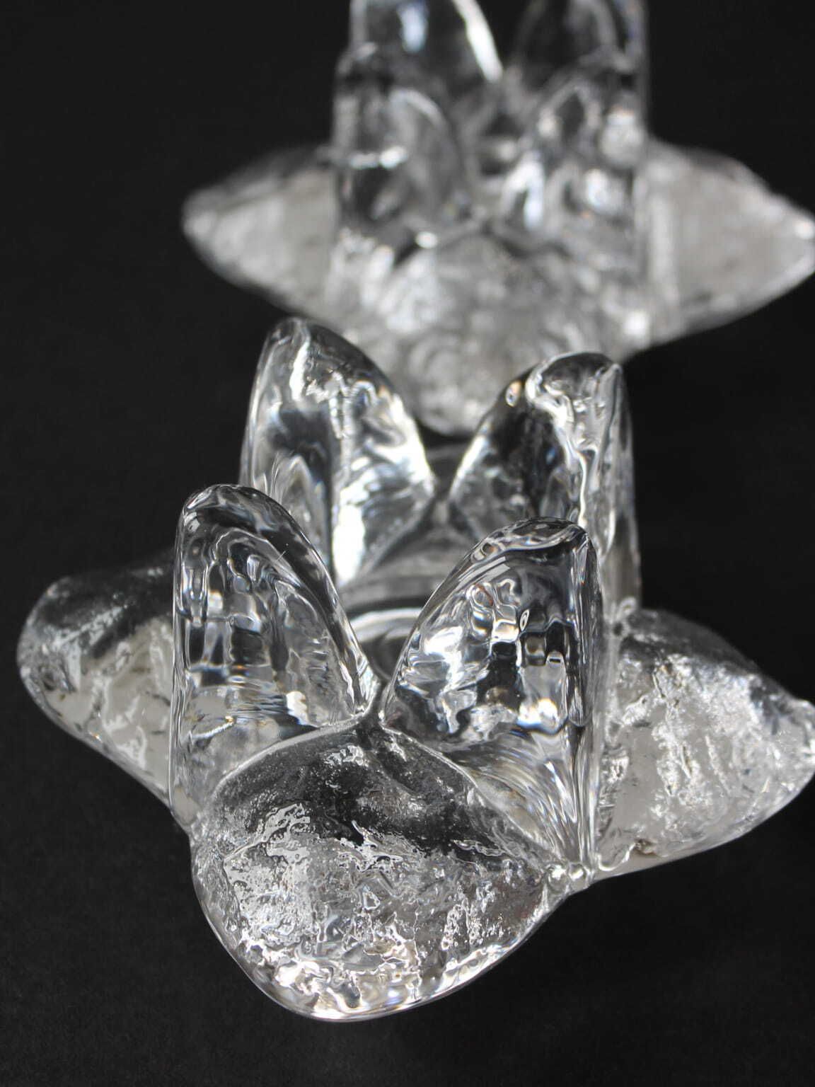 Ann Wolff (Wärff) Pair Of Full Lead Crystal Candle Holders For Kosta Boda 70s photo furniture