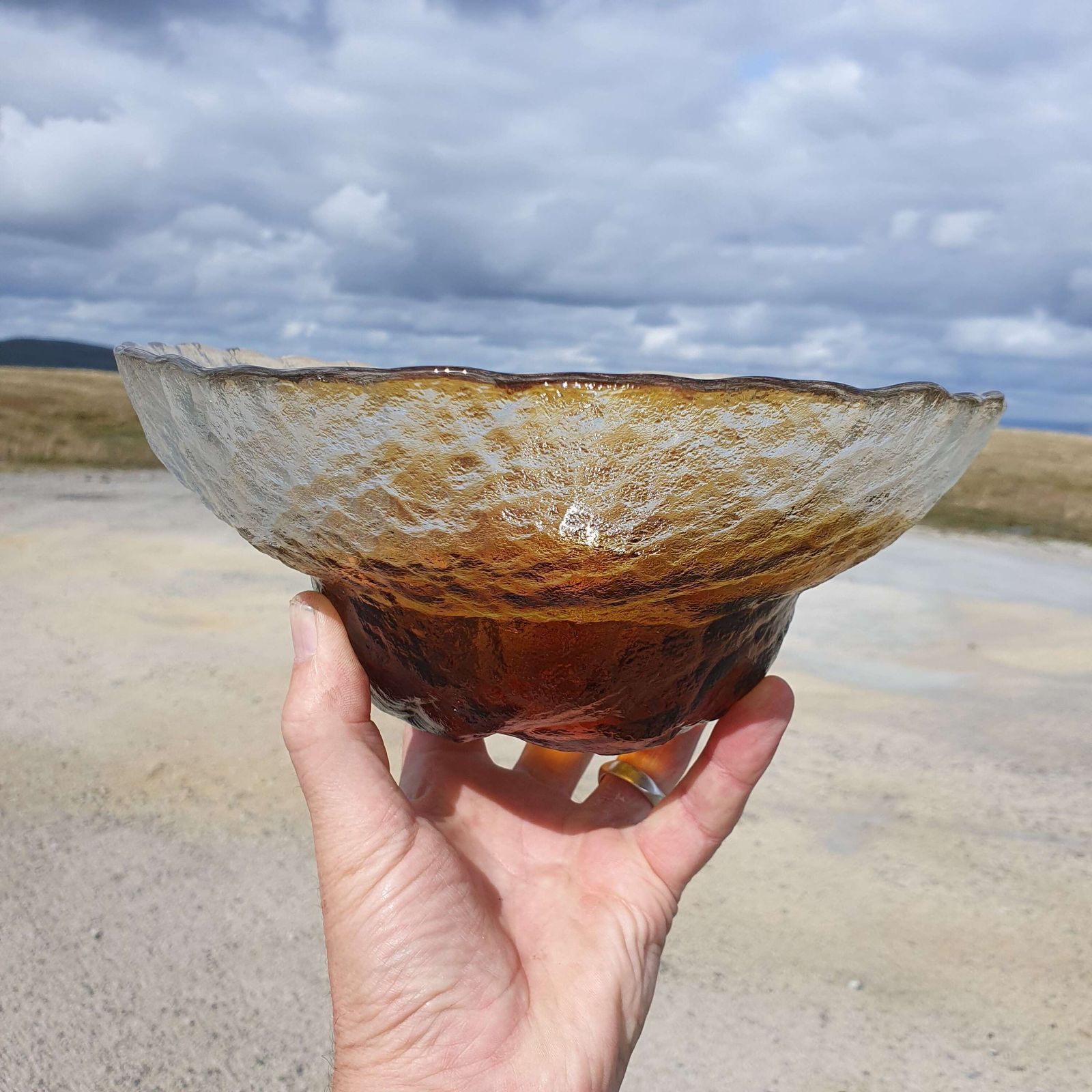 Pertti Santalahti For Humppila, Finland. A "Kivi Set" Glass Bowl. (1975   1985) photo buy