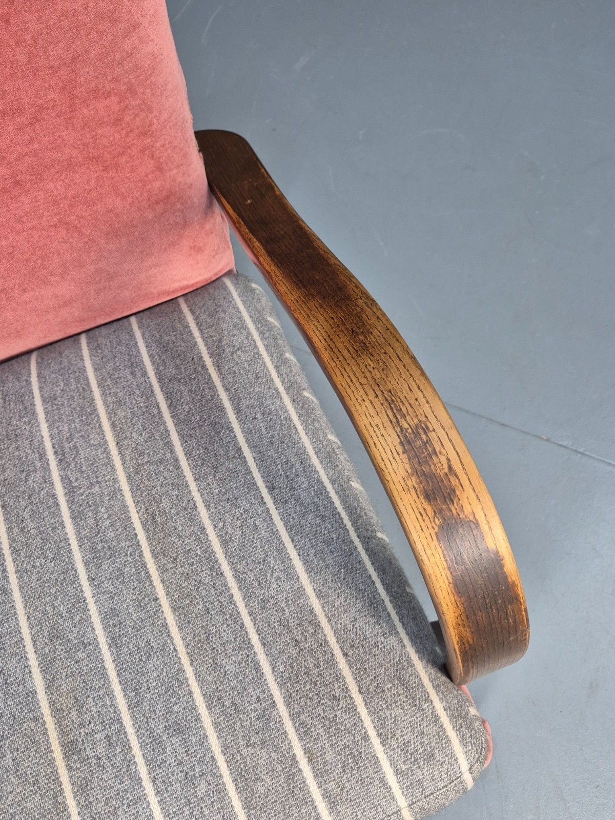 Vintage 1950s Lounge Chair Wingback Beech Frame Retro Eb10265 Mben photo Furniture