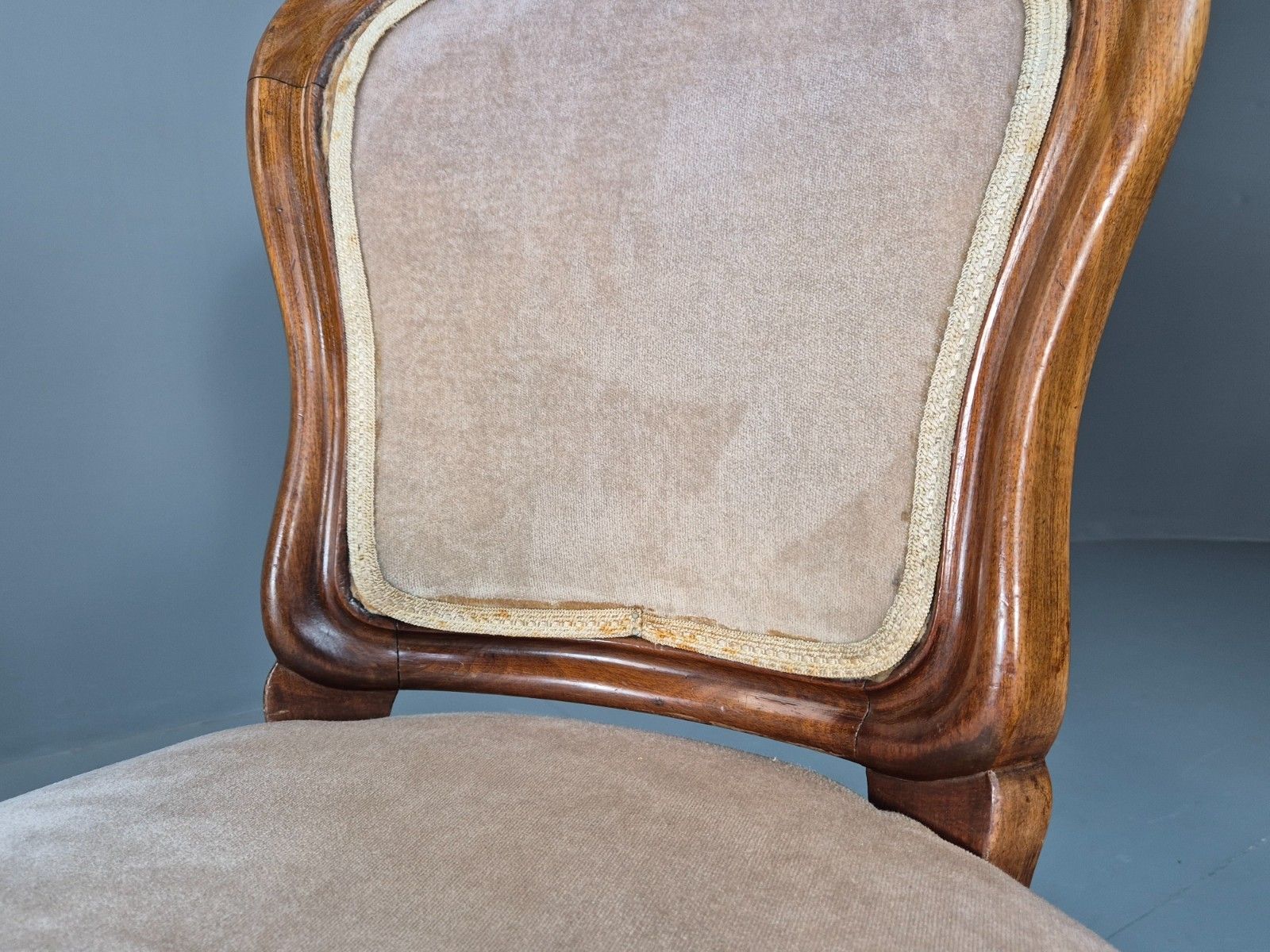 2 Antique Louis XV Style French Country Chairs Balloon Back  Eb10048 Vdin photo 120.0