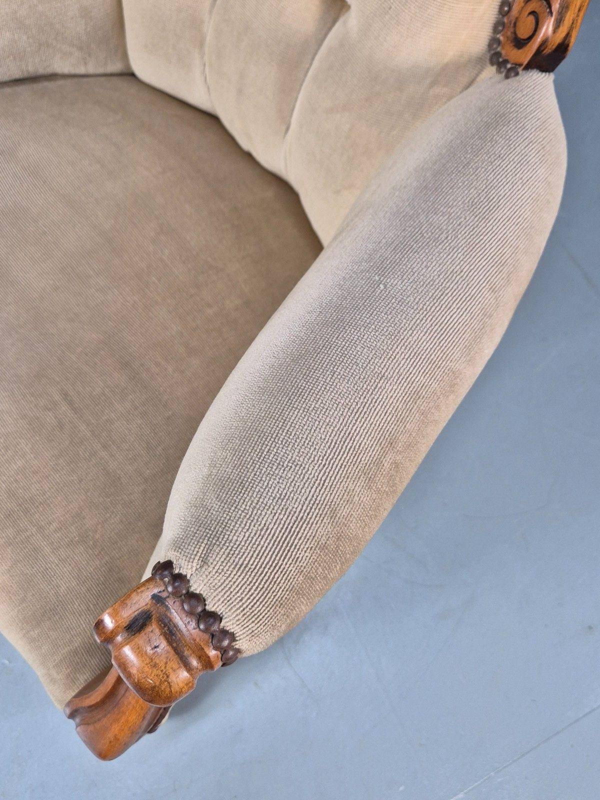 photo buy Vintage Rococo Style Balloon Back Lounge Chair 1970s Retro Beige Eb9212 Vcar