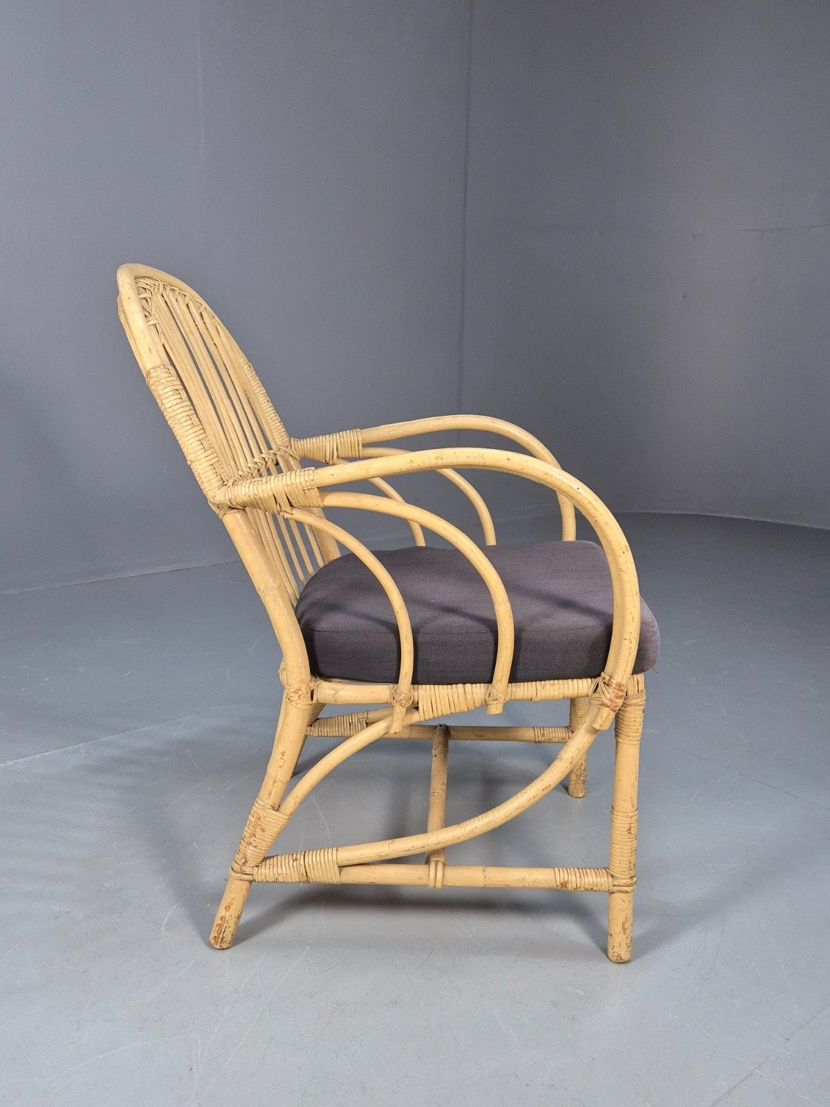 Vintage Wicker Lounge Chair 1970s Retro Eb9209 Vber photo buy
