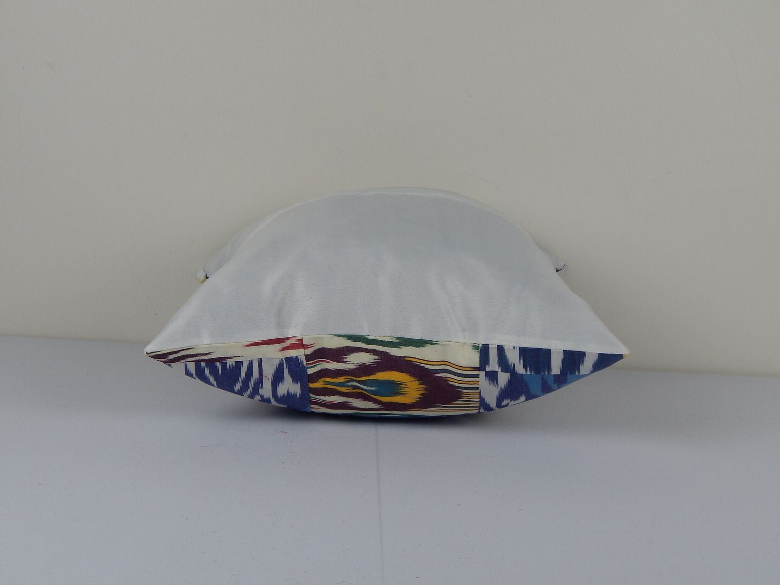 Uzbek Ikat Fabric Designer Ikat Pillow Ikats Living Room Pillow Decorative, Square Ikat Patchwork Cushion Cover photo furniture