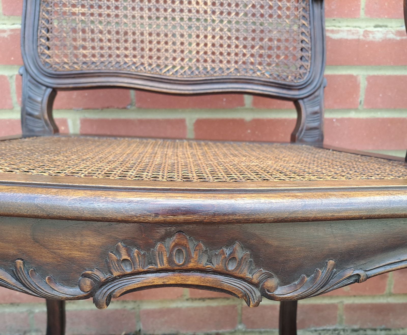 Pair Of French 18th Century Louis XV Carved Cane Armchairs photo buy
