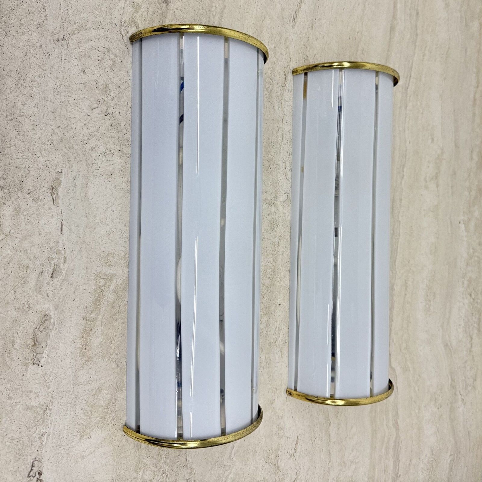 Set Van 2 Italiaanse Murano Glazen Wandlampen, Jaren 1970 photo 510.0