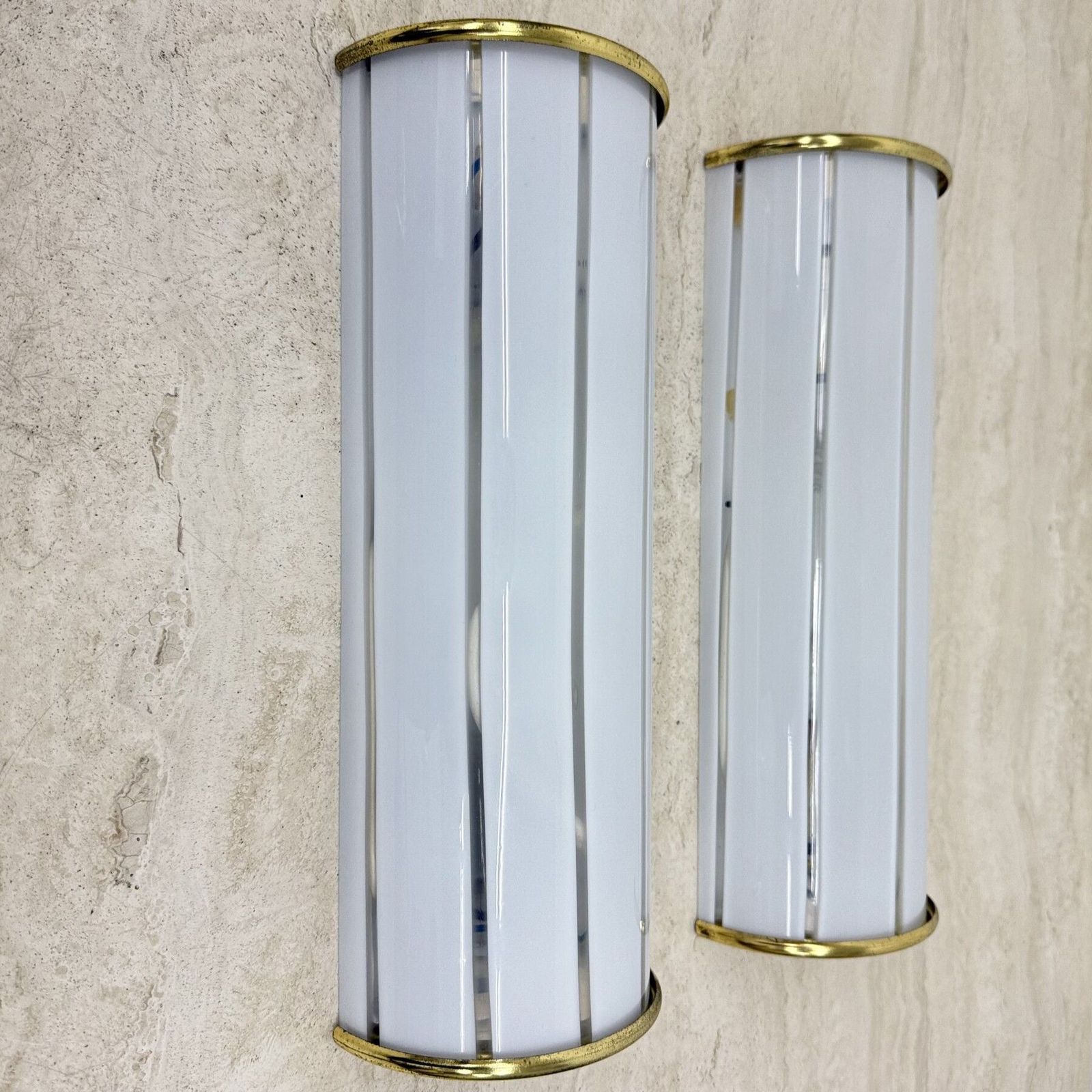 Set Van 2 Italiaanse Murano Glazen Wandlampen, Jaren 1970 photo vinterior