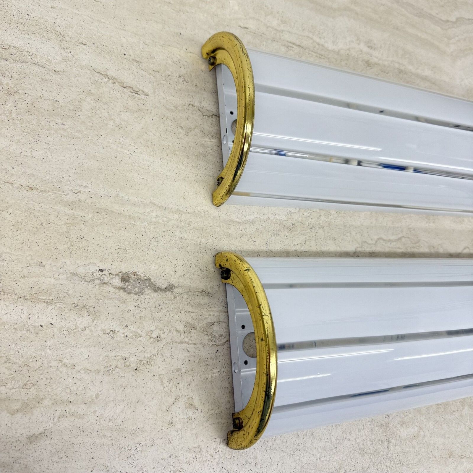 Verlichting Set Van 2 Italiaanse Murano Glazen Wandlampen, Jaren 1970 photo