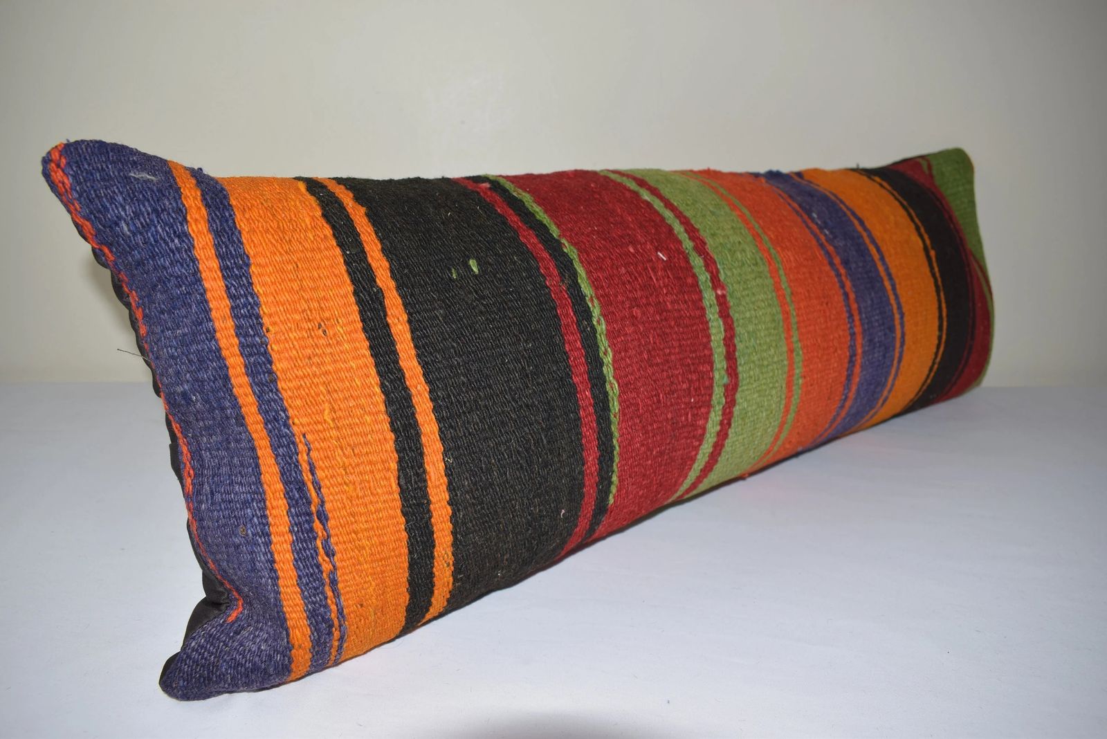 Bohemian Bedding Wool Kilim Pillow Cover Handmade Hippie Bed Pillow, Anatolian King Pillow, Turkish Kilim Pillow Cover photo Textiles