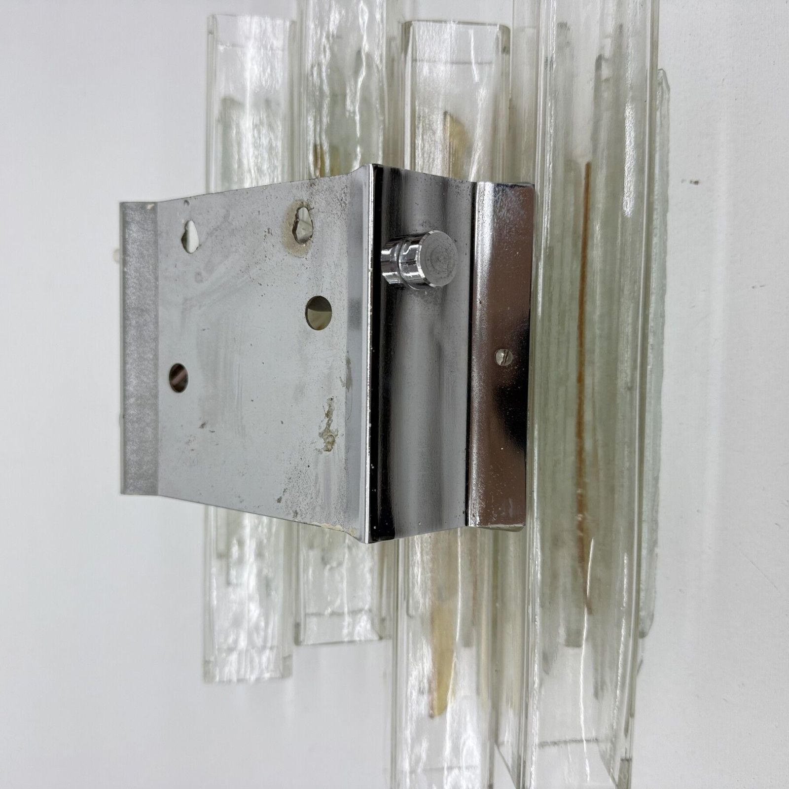 Mid Century Design By Poliarte Glass Wall Lamp Sconce , 1970s Italy photo Lighting
