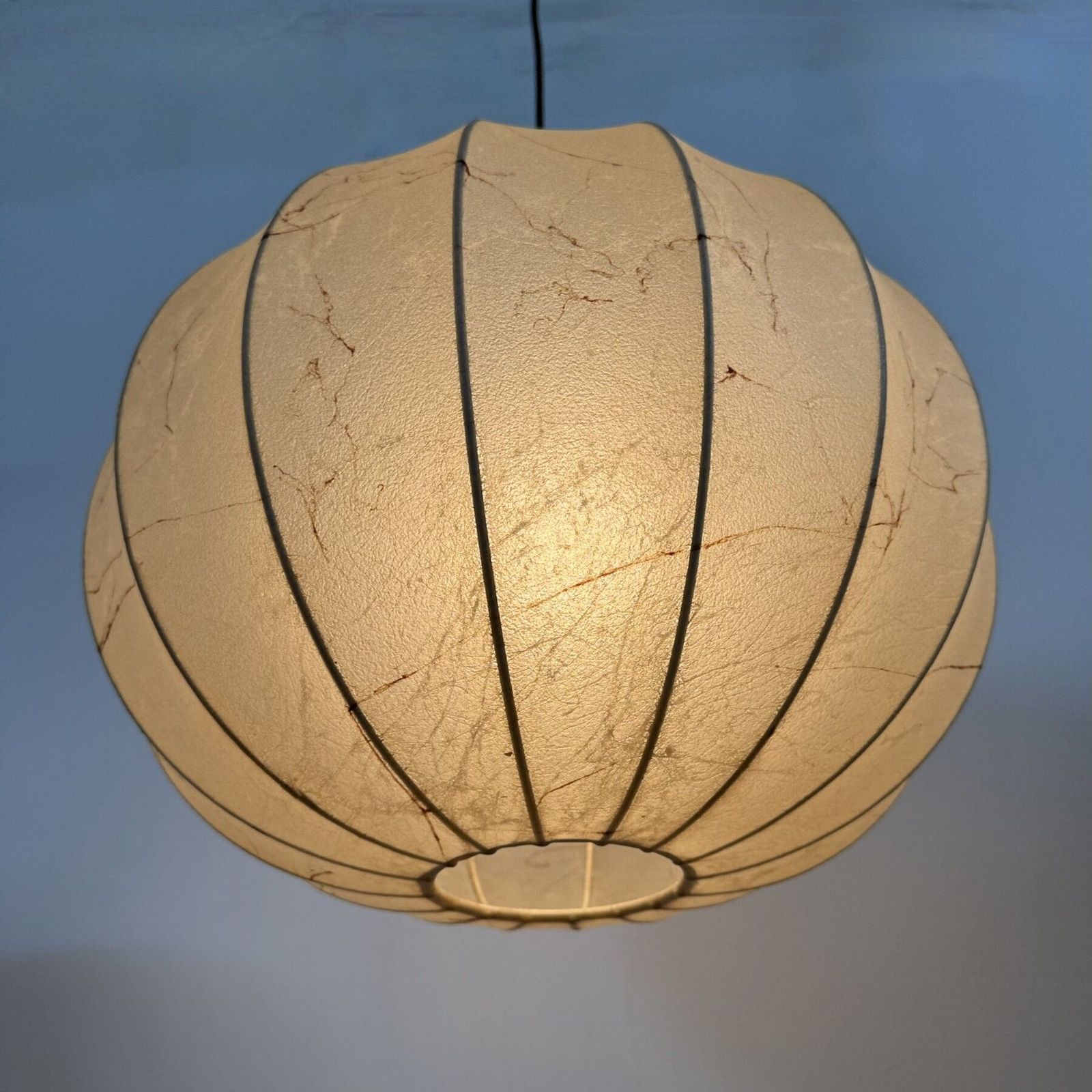 photo vinterior Goldkant Leuchten Cocoon Hanglamp, Jaren 1970, Duitsland