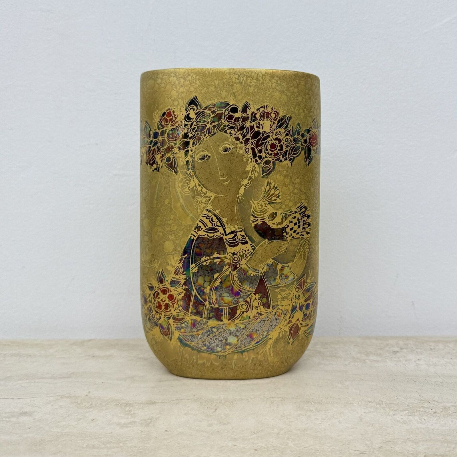 Rare Bjørn Wiinblad For Rosenthal Vase Gold Decor , 1970’s photo Home Decor
