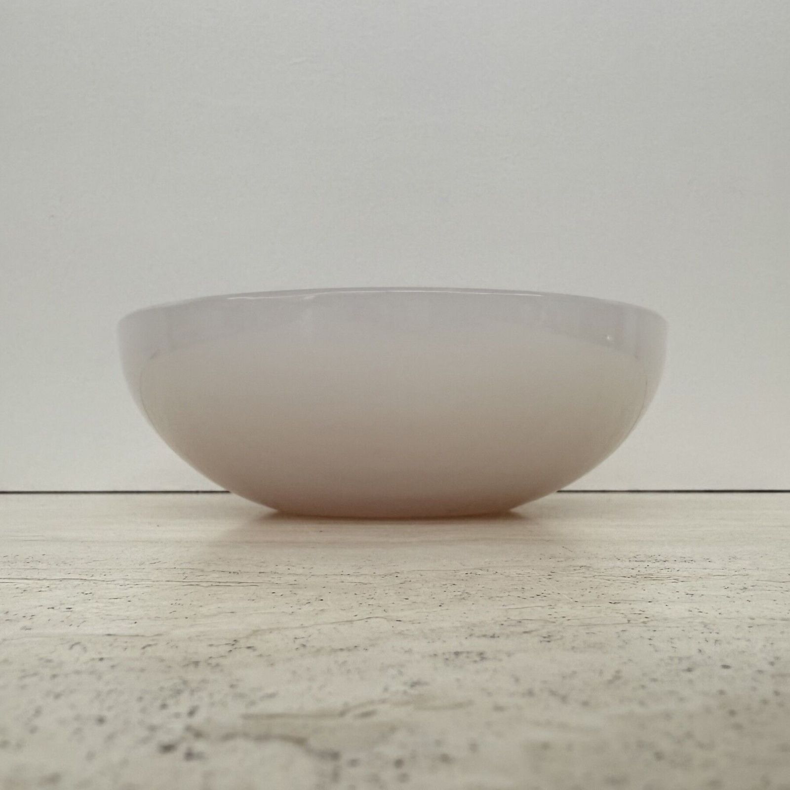 Seguso Sommerso Murano Roze & Wit Alabastro Kunstglas Geode Schaal, 1950 photo vinterior