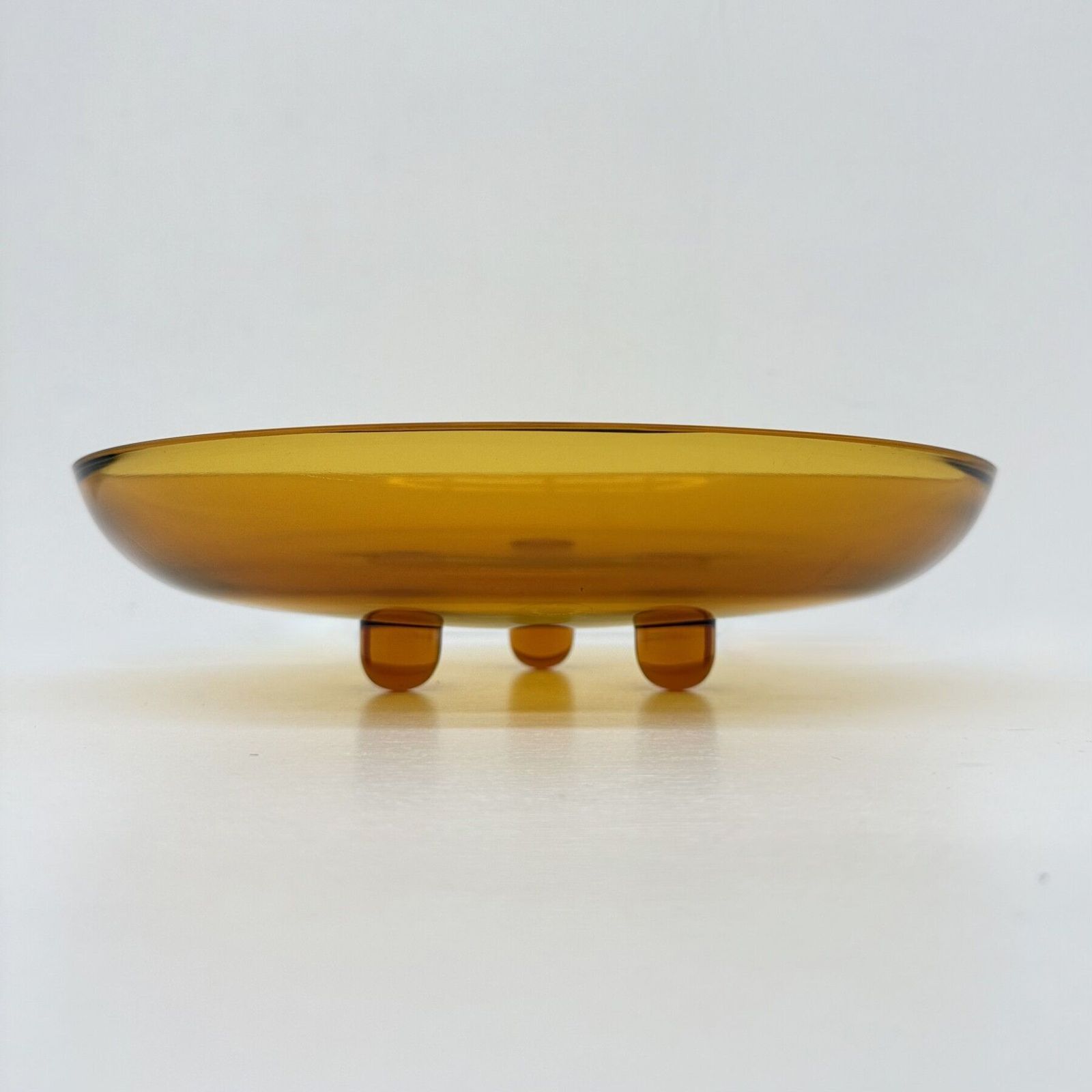 V. Nason & C. Italy Murano Centerpiece Glass Bowl In Amber , 1970s