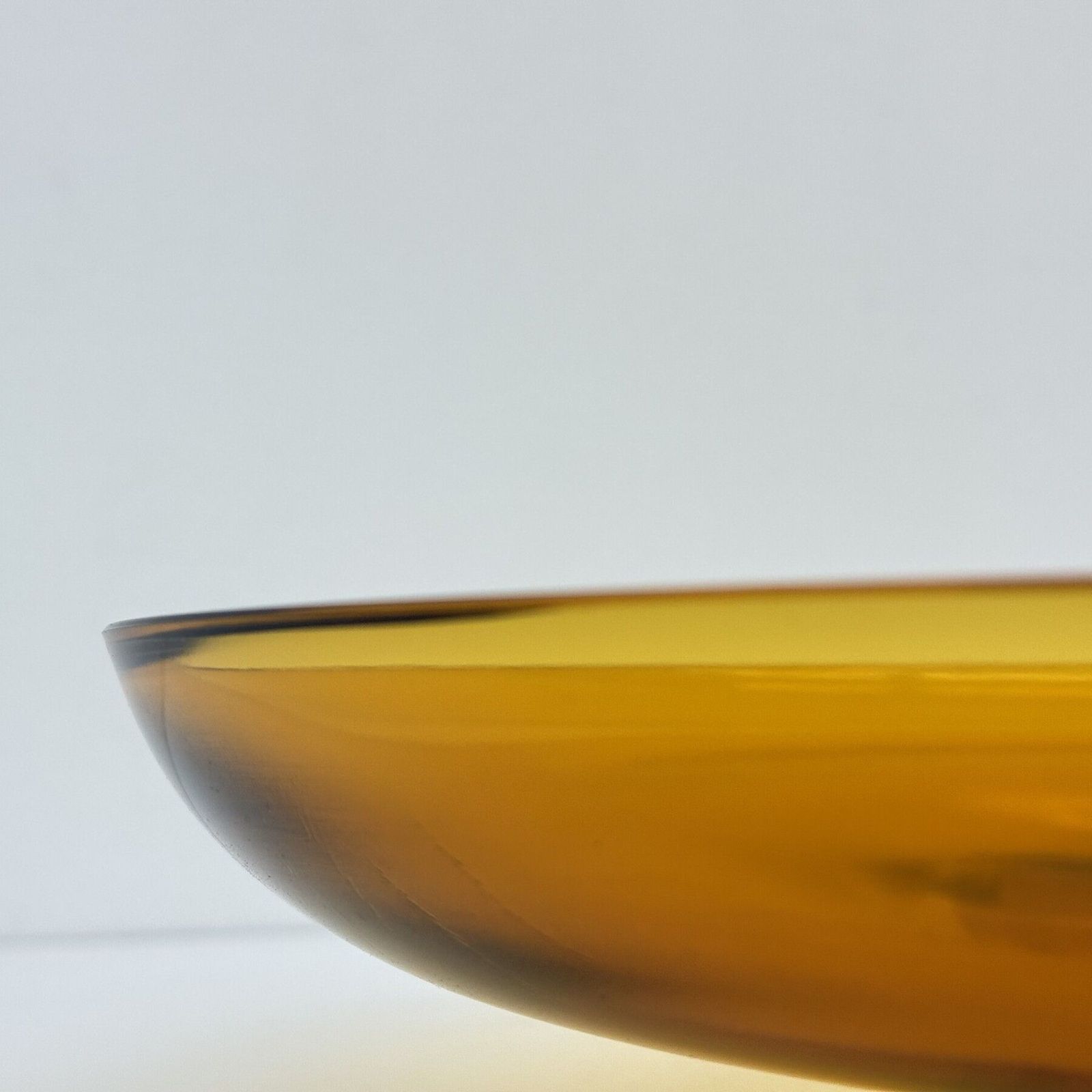 photo for sale V. Nason & C. Italy Murano Centerpiece Glazen Schaal In Amber, Jaren 1970