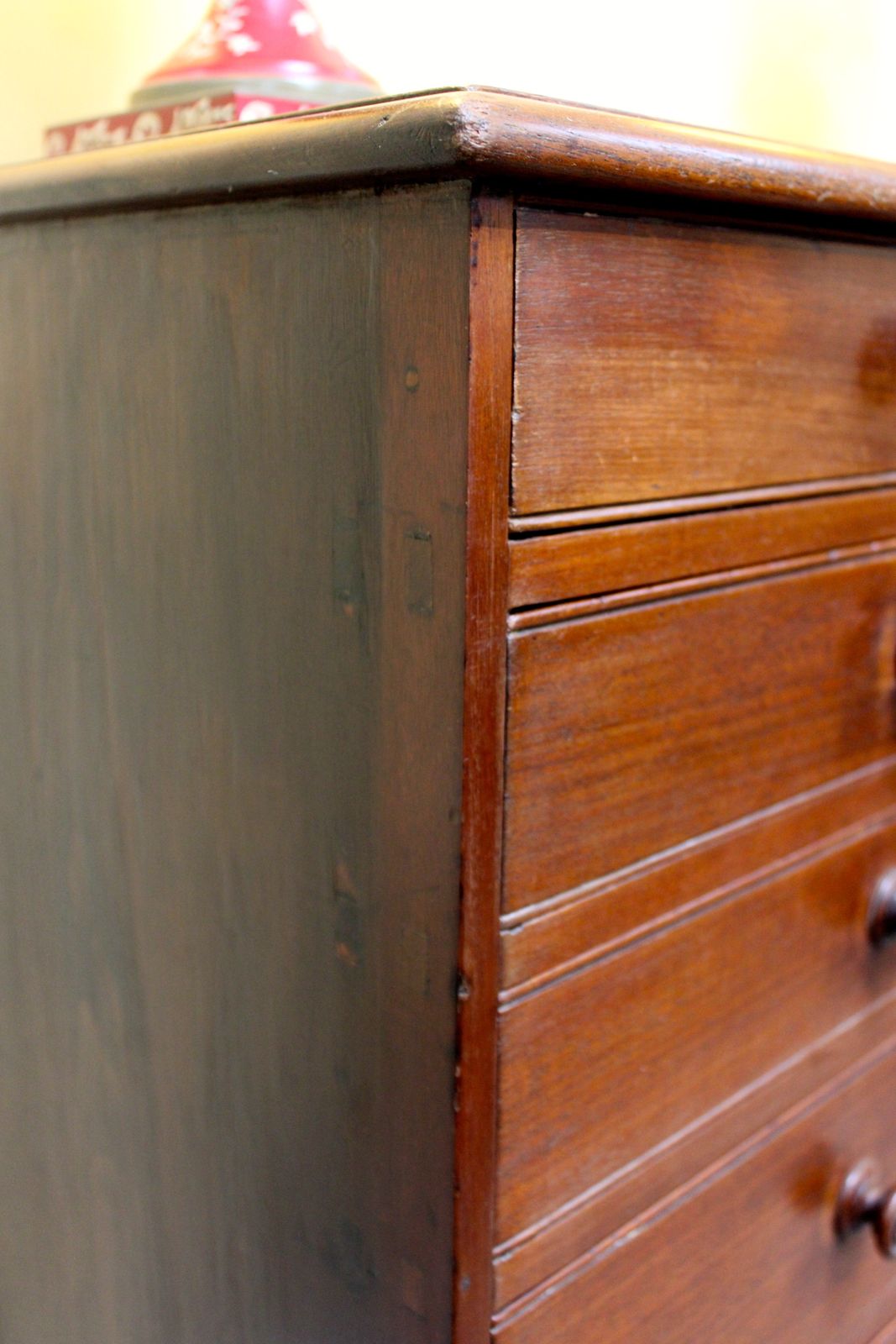 19thc. Red Walnut/Fruitwood “Collector’s” Chest Of Drawers photo for sale