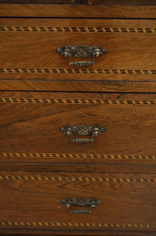 1500.0 Edwardian Rosewood And Mahogany Cabinet photo