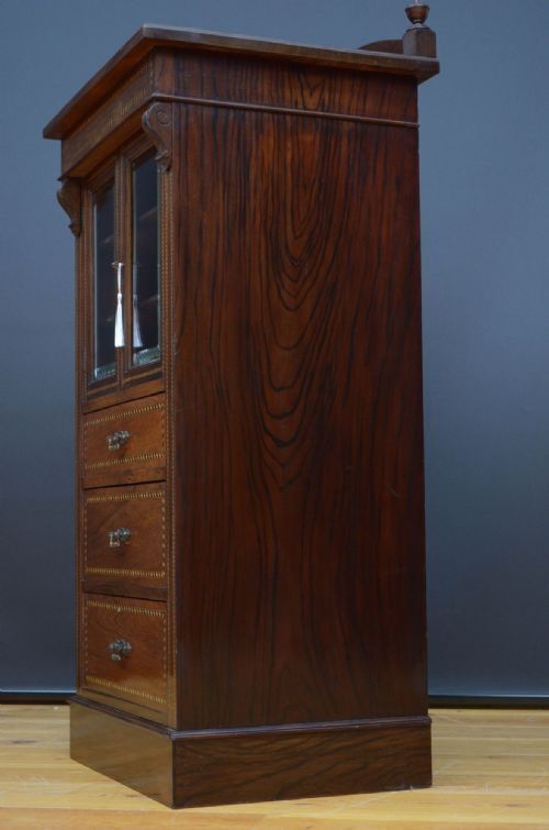 photo vinterior Edwardian Rosewood And Mahogany Cabinet