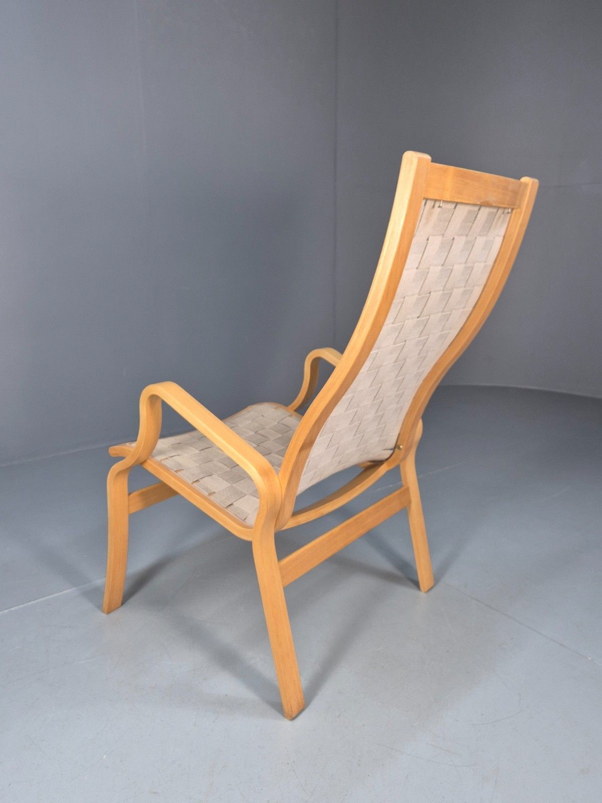 photo for sale Vintage Bentwood Albert Lounge Chair Finn Ostergaard Webbing  Eb10422 Mben