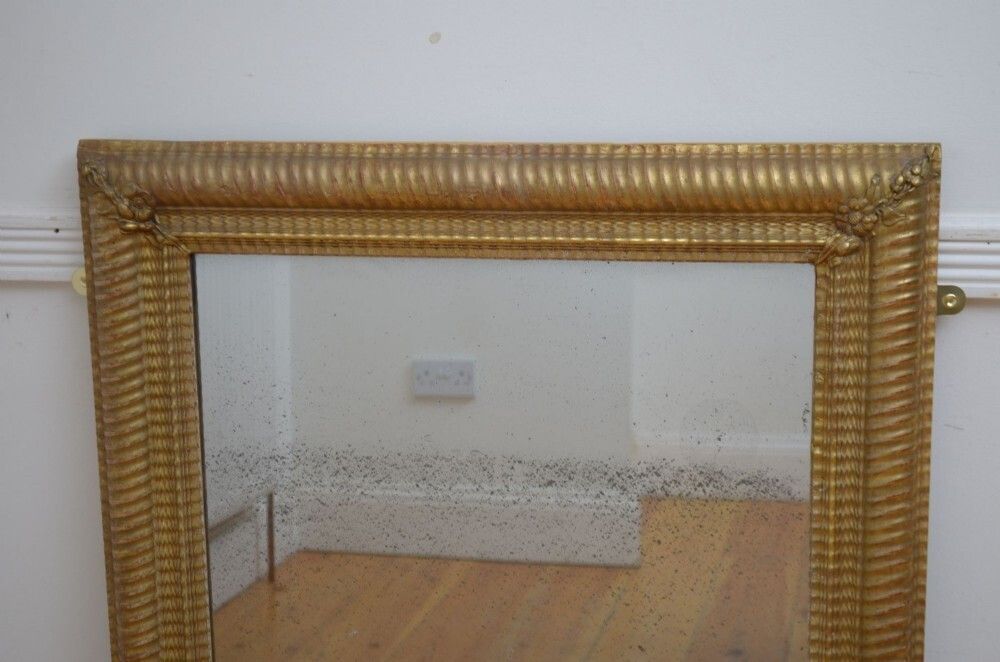 Antique 19th Century French Gilded Mirror H100cm photo vinterior