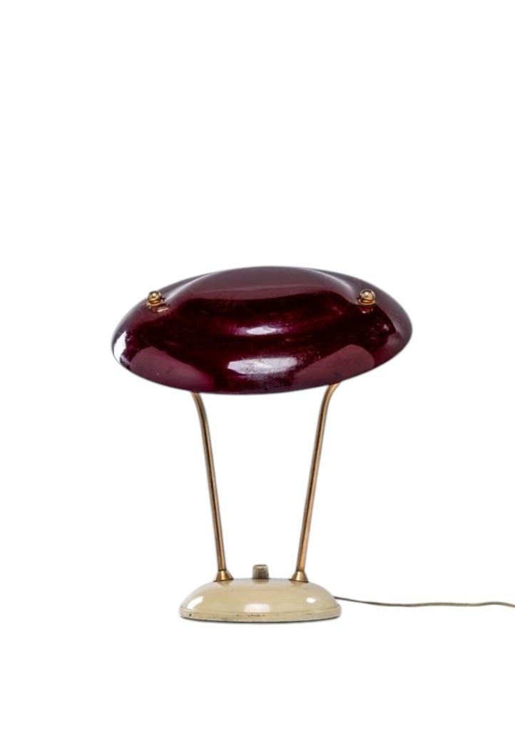Mid Century Brass Desk Lamp, France Ca. 1950
