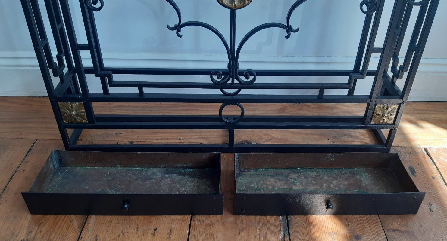 Home Decor Superb Antique  French Parcel Gilt & Wrought Iron Hall Stand Uk Delivery A1 Con photo