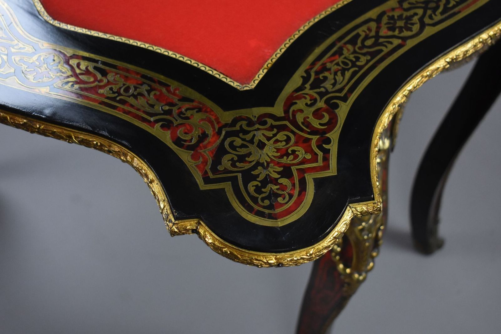 2950.0 Louis XV Style Boulle Marquetry Card Table By Edwards & Roberts photo