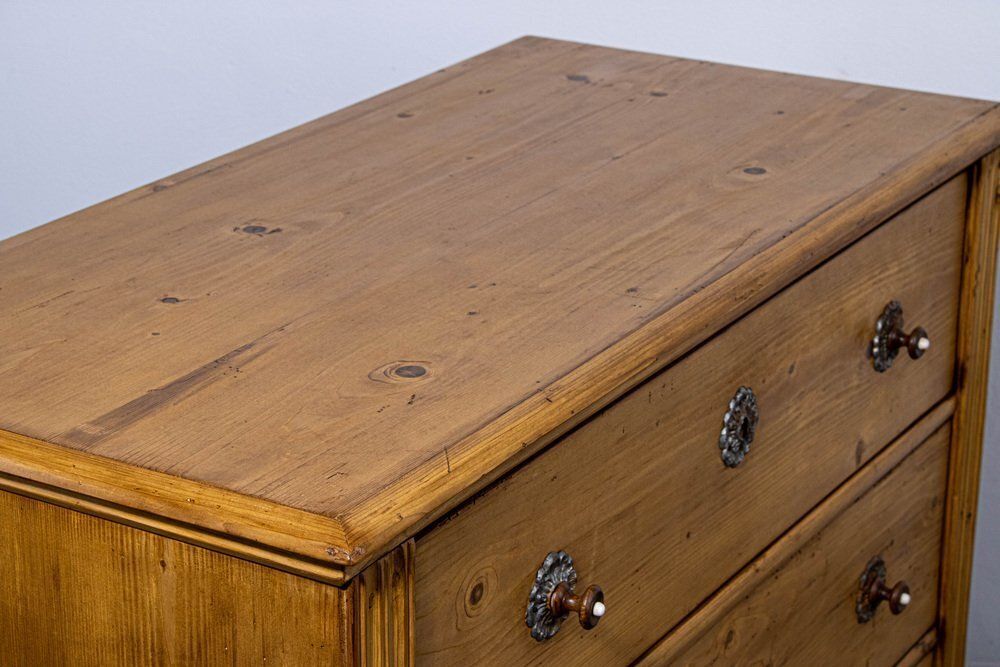 Pine Chest Of Three Drawers With Waxed Finish, 1899 photo 698.0