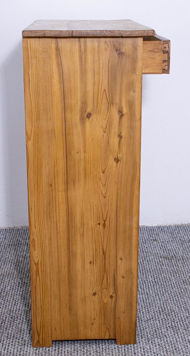 Antique Waxed Stripped Pine Cabinet, Late 19th Century photo vintage