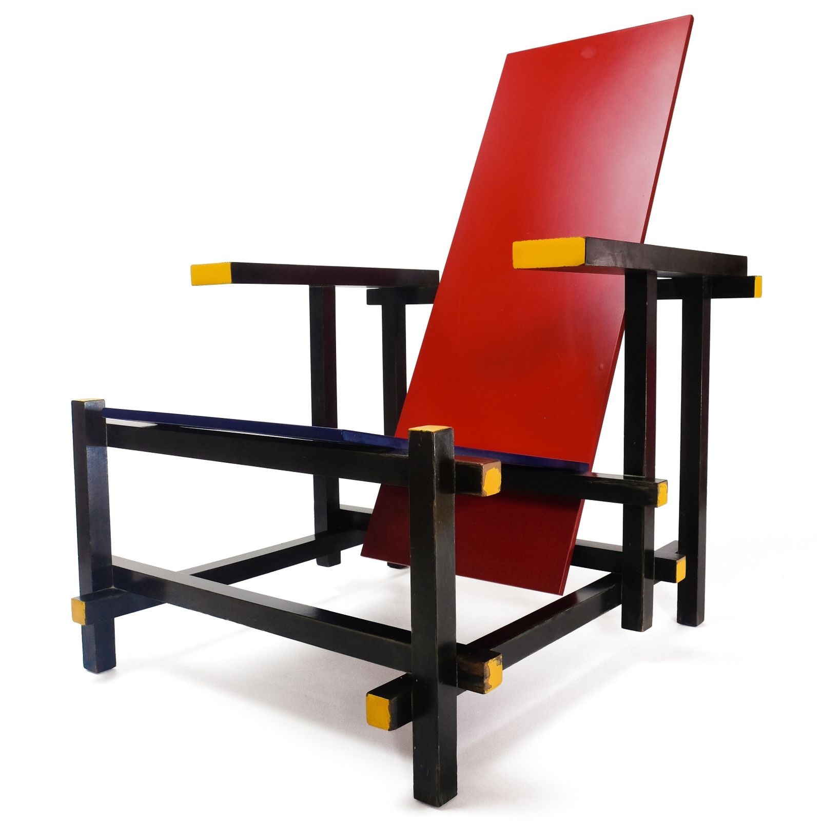 Modernist Design Rietveld Red & Blue Chair By Cassina, 1970s photo for sale