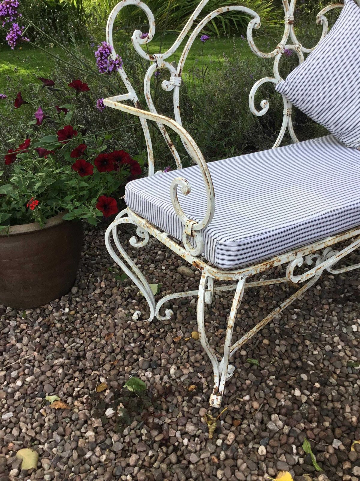 Stunning Vintage Decorative Garden/Conservatory Bench photo Garden Furniture