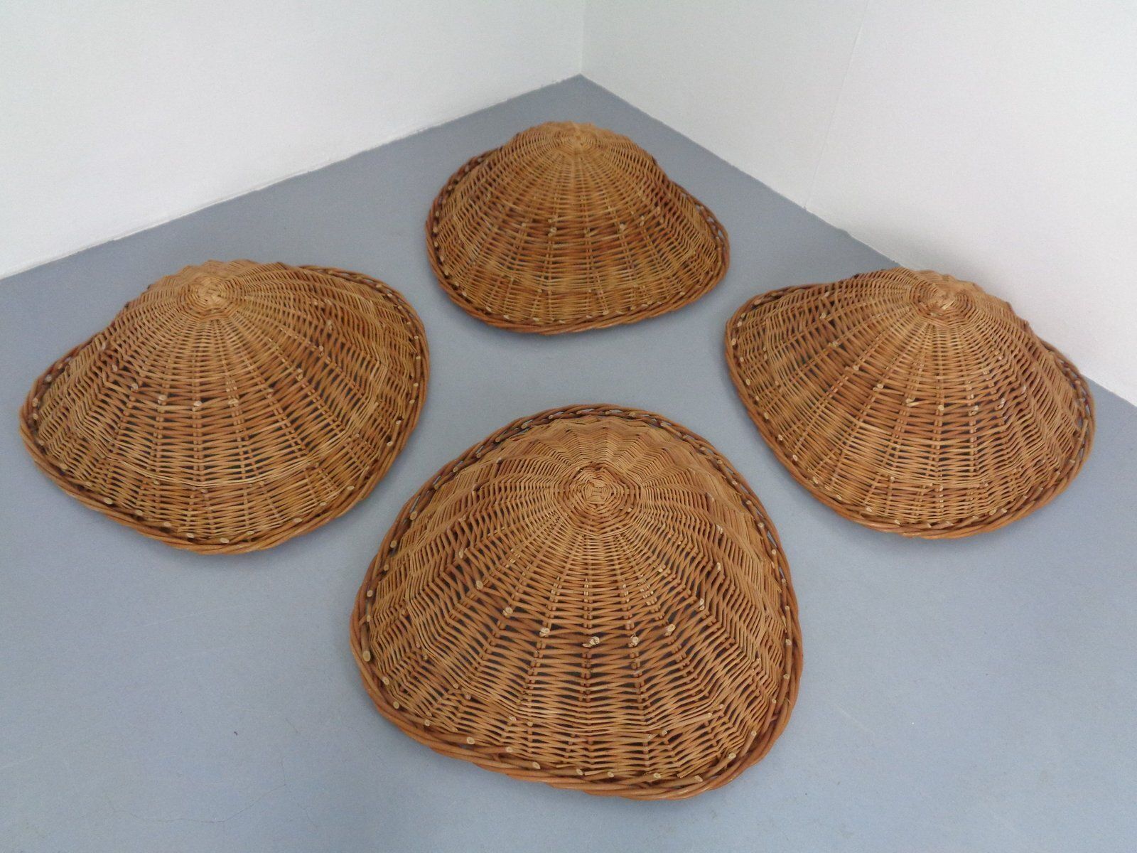 Mid Century German Bamboo Chairs, 1950s, Set Of 4 photo buy