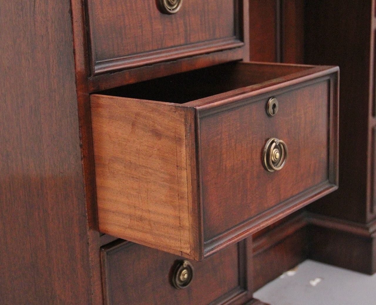 1750.0 Early 19th Century Mahogany Kneehole Desk photo