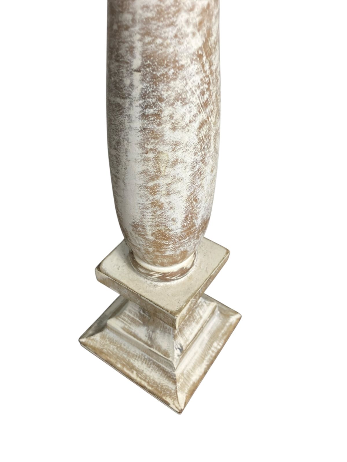 Pair Of Shabby Chic Candle Holders From Belgium Dry Scraped photo vinterior