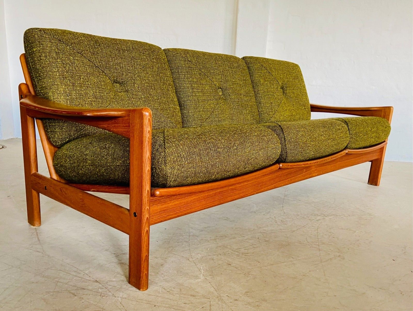 Vintage Retro Danish Mid Century 3 Person Sofa  By Arne Wahl Iversen 1970s photo for sale