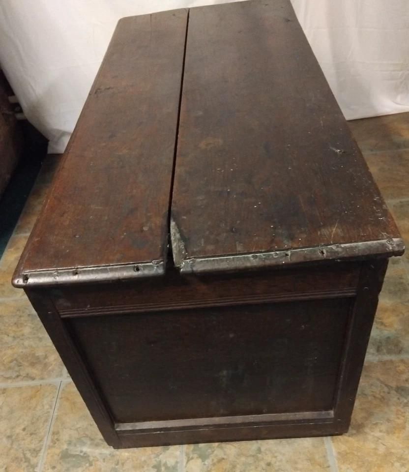 photo for sale Victorian Oak Coffer / Blanket Box