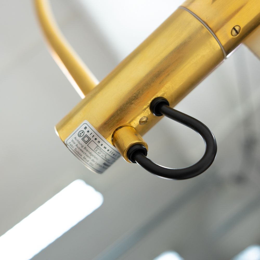 Brass Halo Mobile Floor Lamp, Baltensweiler, 1980s photo buy